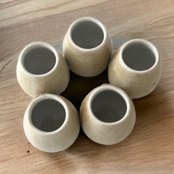 Vintage Ceramarte Brazil German Woman Anheuser-Busch Set of 6 Shot Cups - Picture 6 of 7